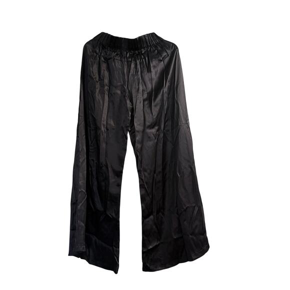 Alexis Silk Wide Leg Pants Black Mid-Rise  Elasticized Waist sz M - Picture 4 of 7